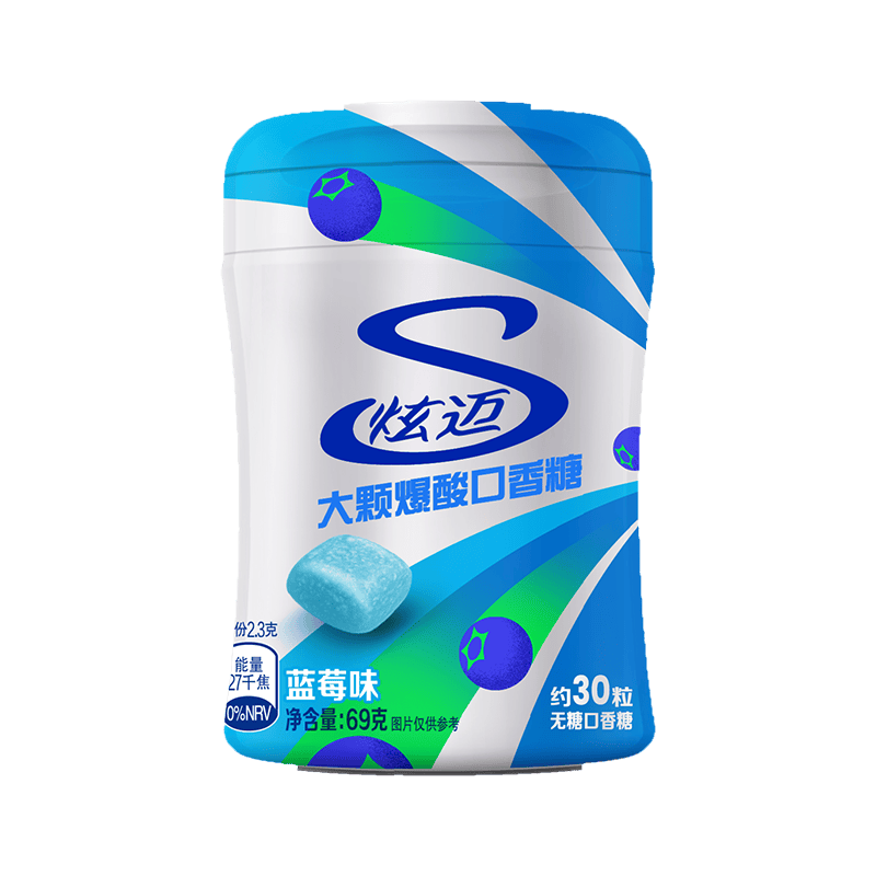 魅力——炫迈无糖颗粒爆酸口香糖ag九游会登录体验蓝莓的爆酸